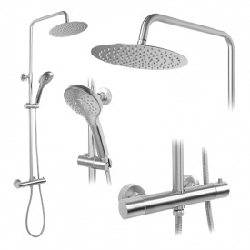 Душовий гарнітур Rea VINCENT, з термостатом, нікель