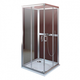 Душова кабіна Radaway Premium Plus 2S задні стінки 900x900x1900, хром/прозорий