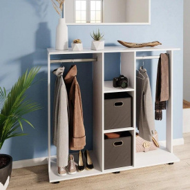 Стойка шкаф для вещей Doros D-3 белого цвета