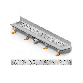 Душовий канал MCH CH-350DN3 з решіткою "Краплі" з вертикальним фланцем