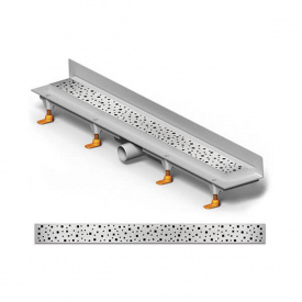 Душовий канал MCH CH-350SN3 з решіткою "Квадрати" з вертикальним фланцем