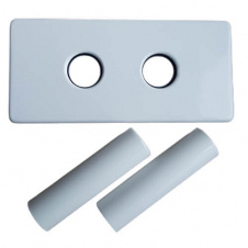 Фото - Подвійна розетка Schlosser 150/70 L=50 + 2 трубки d=22 білий Подвійна розетка Schlosser 150/70 L=50 + 2 трубки d=22 білий