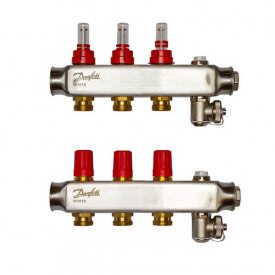 Колектор Danfoss SSM-F на 3 контуру з ротаметрами (088U0753)