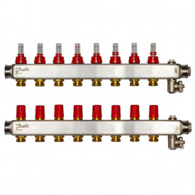 Колектор Danfoss SSM-F на 8 контурів з ротаметрами (088U0758)