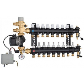 Колектор в шафі зі змішувальною групою і насосом Caleffi UPS 3/4" Зx9x3/4" З (1825I5)