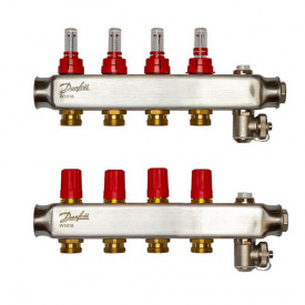 Колектор Danfoss SSM-F на 4 контура з ротаметрами (088U0754)