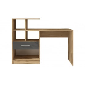 Стіл комп'ютерний HimmelHaven-16 (Дуб Аппалачі + Антрацит, 130х50х100 см)