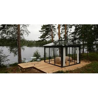 Альтанка з алюмінію зі склом, скління альтанки з фарбуванням