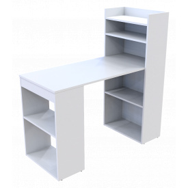 Письменный стол Т-5 Doros белый с полочками-стелажем