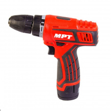Дрель-шуруповерт аккумуляторная MPT 12 V Li-ion 1.5 Ач 0-600 об/мин 0-10 мм 1 АКБ Red (MCDT1216.B1)