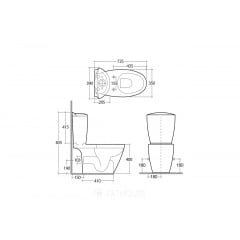 Унітаз RAK Ceramics Venice ABS Soft Close Delux RAK0040 Білий Жмеринка