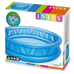 Басейн надувний дитячий Intex Літаюча тарілка 188x46 см Синій (58431) Київ
