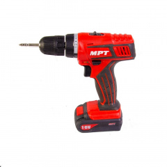 Дрель-шуруповерт аккумуляторная MPT 16 V Li-ion 1.5 Ач 2 скорости 0-400/1450 об/мин 10 мм 2 АКБ Red (MCDT1626.B2) Вишгород