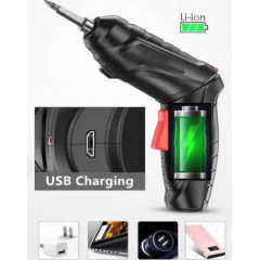 Акумуляторний поворотний шуруповерт VigohA 47 в 1 USB в валізі Дзензелівка