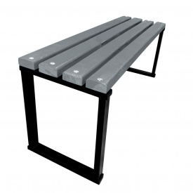 Лавка садовая Tobi Sho Лофт без спинки и подлокотников 150 см цвет серый