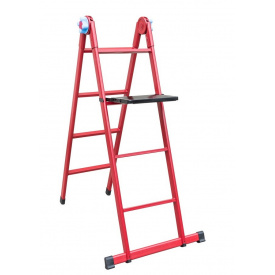 Лестница универсальная металлическая Господар 4 ступени со столиком h 1070/2500 мм (79-1014)