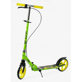 Самокат двухколесный Best Scooter PU 200 мм 1 амортизатор Green and Black (150145)