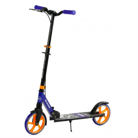 Самокат двухколесный Best Scooter PU колеса 1 амортизатор Черный с фиолетовым (147536)