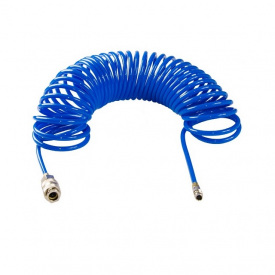 Шланг пневматический спиральный MASTERTOOL PU 15 атм 5,5х8 мм 10 м (81-8491)