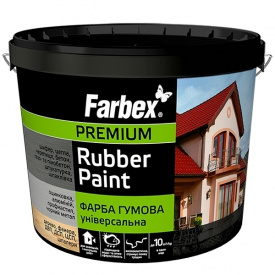 Краска резиновая FARBEX Универсальная красная 6 кг