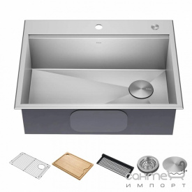 Прямоугольная кухонная мойка Kraus KWT Kore KWT310-28 нержавеющая сталь