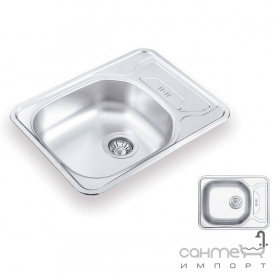Кухонная мойка Ukinox Compact 580.435 GW 6K M матовая оборотная