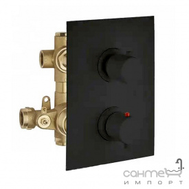 Смеситель-термостат скрытого монтажа на 2 режима Fiore X-Termo 31NN0993 матовый черный