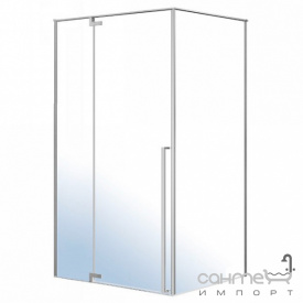 Прямоугольная душевая кабина Imprese Vaclav s6408612L профиль хром/ прозрачное стекло, левосторонняя