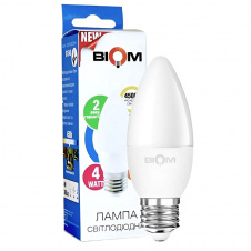 Світлодіодна лампа Biom BT-548 C37 4W E27 4500К матова (00-00001422)