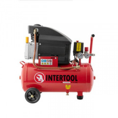Компресор 24 л, 1.5 кВт, 220 В, 8 атм, 206 л/хв INTERTOOL PT-0010 Київ