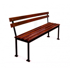 Лавка Tobi Sho для кладовища без підлокітників 100 см колір махагоній