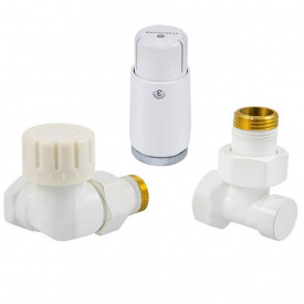 Комплект термостатичний mini осьовий правий 1/2 Schlosser Білий (602200066)