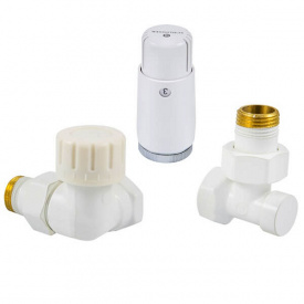 Комплект термостатичний mini осьовий лівий 1/2 Schlosser Білий (602200067)