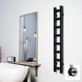 Полотенцесушитель электрический Terma Easy 1600x200 тен МОА Black mat