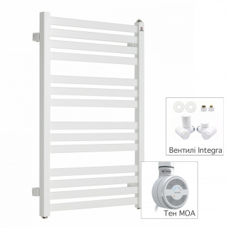 Полотенцесушитель комбинированный Terma Marlin 600x530 White тен MOA + вентиль Integra 
