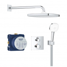 Душова система прихованого монтажу Grohe Grohtherm 250 мм Cube, хром (34871000)