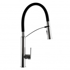 Змішувач для кухні Topaz Barts TB 8817-H18, чорний-хром (8694900304190512)