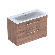 Тумба Geberit Selnova Square 1000х500 мм, з умивальником, темний горіх (501.246.00.1)
