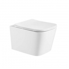 Унітаз підвісний Qtap Crow безобідковий з сідінням Soft-close (QT05335171W)
