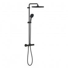 Душова система з термостатом для душу Grohe QuickFix Vitalio Comfort 250, чорний матовий (266962431)