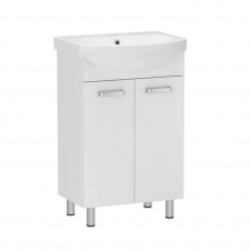 Тумба підлогова RJ Soft-L 55 см з умивальником, білий (RJFU023-0155WHSET)