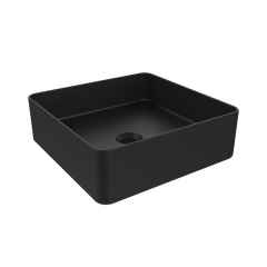 Раковина тонкостінна Devit Quadra 400х400х145, чорний матовий (1511132B) Ясногородка