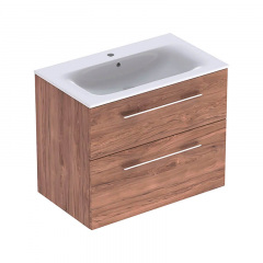 Тумба Geberit Selnova Square 800х480мм з умивальником, горіх темний (501.242.00.1) Чугуев