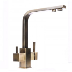 Змішувач для кухні під осмос Globus Lux Lazer GLLR-0111-9-BRONZE бронзовий Черноморск