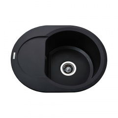 Гранітна мийка Globus Lux MORAINE 600х470-А0001, чорний Бучач