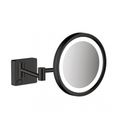 Дзеркало для гоління Hansgrohe AddStoris з LED освітленням чорний матовий (41790670) Буча