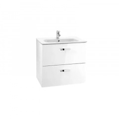 Тумба підвісна Roca Victoria 600х450х565, з умивальником, білий (A855884806) Броды