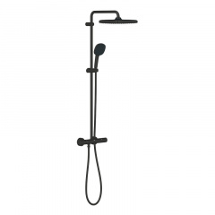 Душова система з термостатом для душу Grohe QuickFix Vitalio Comfort 250, чорний матовий (266962431) Кропивницький