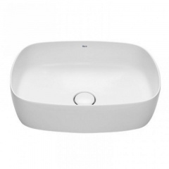 Раковина накладна Roca Inspira Soft 500x370 прямокутна білий з декоративною кришкою Вольнянск