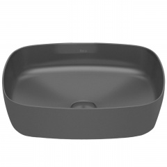 Раковина накладна Roca Inspira Soft 500x370 прямокутна чорний з декоративною кришкою Коростень